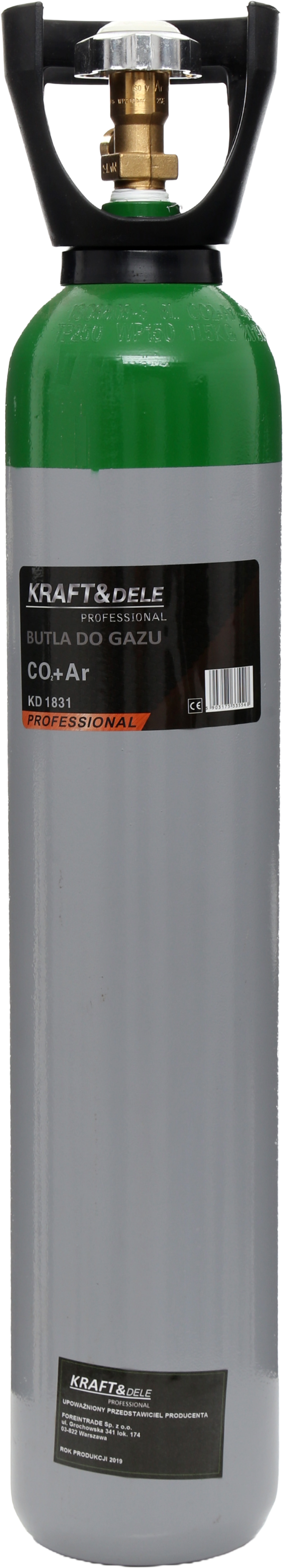 Tuščias CO2 + Ar dujų balionas 8L KD1831